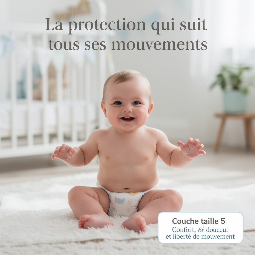 PAMPERS COUCHES BÉBÉ BABY-DRY TAILLE 5, 208 COUCHES (11-16kg)